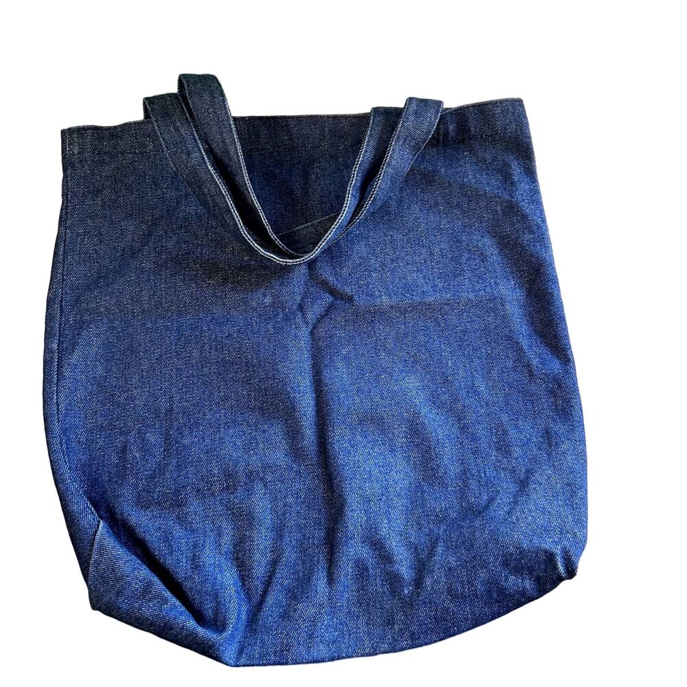 SKU 2094 Hirschberg Schultz & Co Denim Jean Tote Bag Purse 14x14" Denim blue